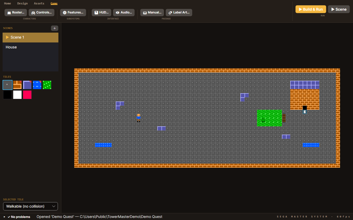 The Game tab, with the Package tools: Manual and Label Art